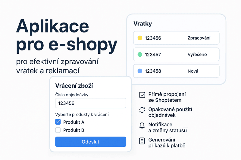 E-shopy správa vratných objednávek a reklamací, efektivní systém pro vyřizování a sledování návratů zboží.